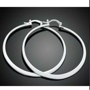 Large Sterling Silver hoops